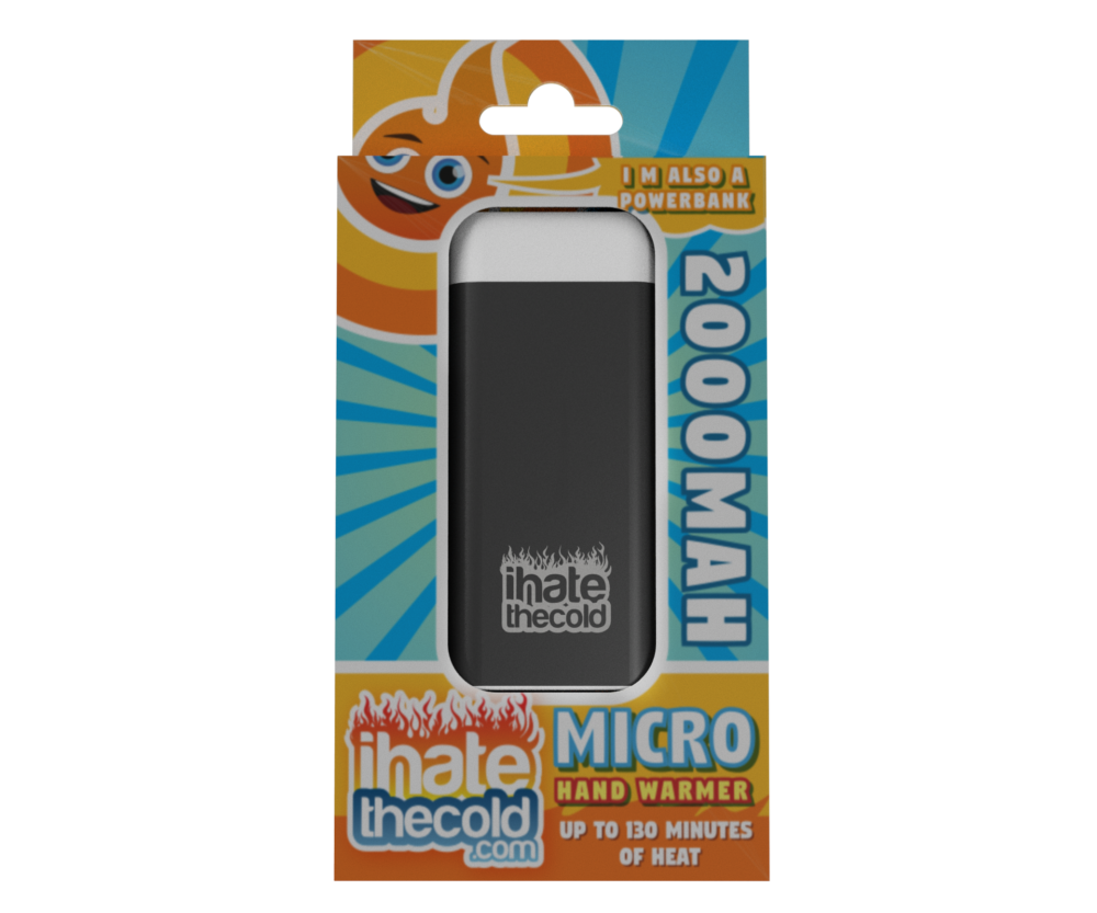 iHateTheCold Micro Hand Warmers - 2000mAh Power Bank Portable Charger - ihatethecold.com