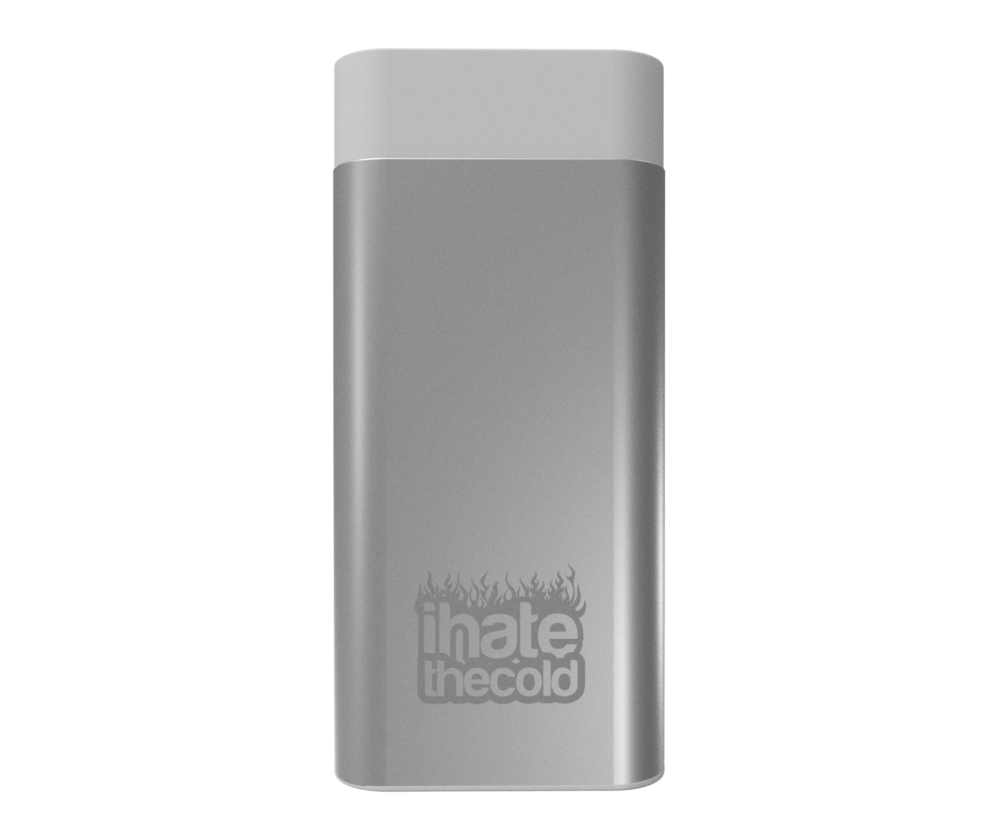 iHateTheCold Micro Hand Warmers - 2000mAh Power Bank Portable Charger (Silver) - ihatethecold.com