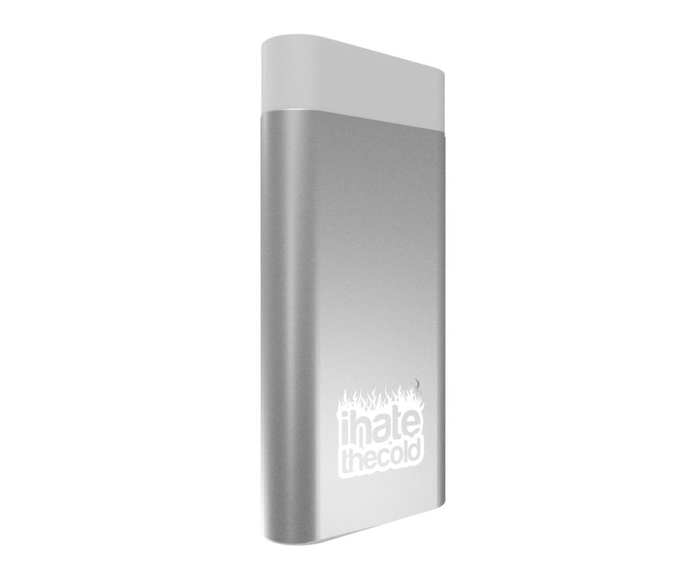 iHateTheCold Micro Hand Warmers - 2000mAh Power Bank Portable Charger (Silver) - ihatethecold.com