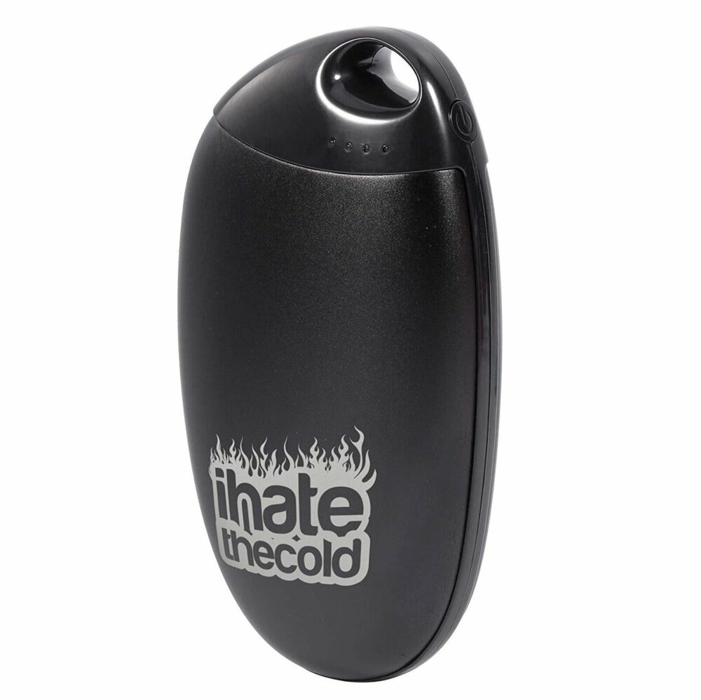 iHateTheCold Rechargeable Reusable Token Hand Warmer Black with Smooth Aluminium Shell - ihatethecold.com