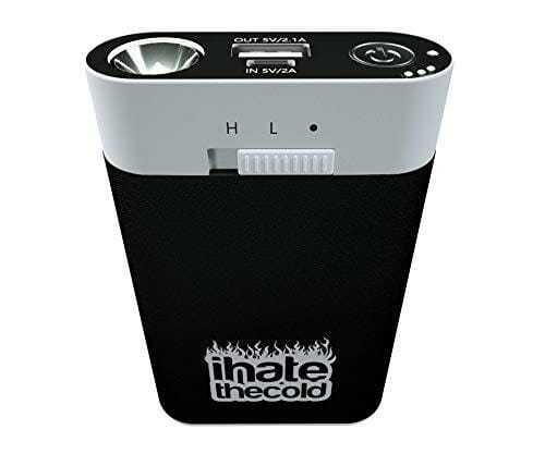 Midi Black iHateTheCold Rechargeable Hand Warmer and 7800mAh Power Bank